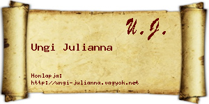 Ungi Julianna névjegykártya