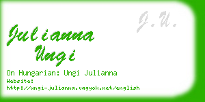 julianna ungi business card